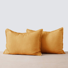 Linen Pillowcase SoundSleep Muse mustard