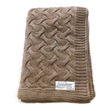 Plaid knitted Varanassi SoundSleep beige gray 140x180 cm 