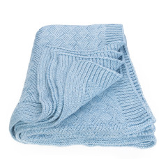 Plaid knitted SoundSleep Doros blue