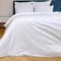Stripe SoundSleep satin strip sheet 240x260 cm white (94241693)
