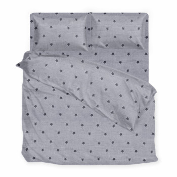 SoundSleep Gray Stars bedding set, coarse calico, for teenagers, 160x215 cm, gray (2800004775250)