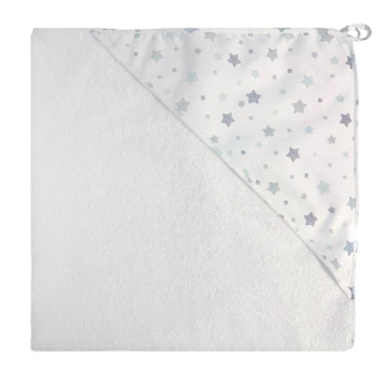 SoundSleep Stars corner towel, terry, 90x90cm, white (2800004794107)