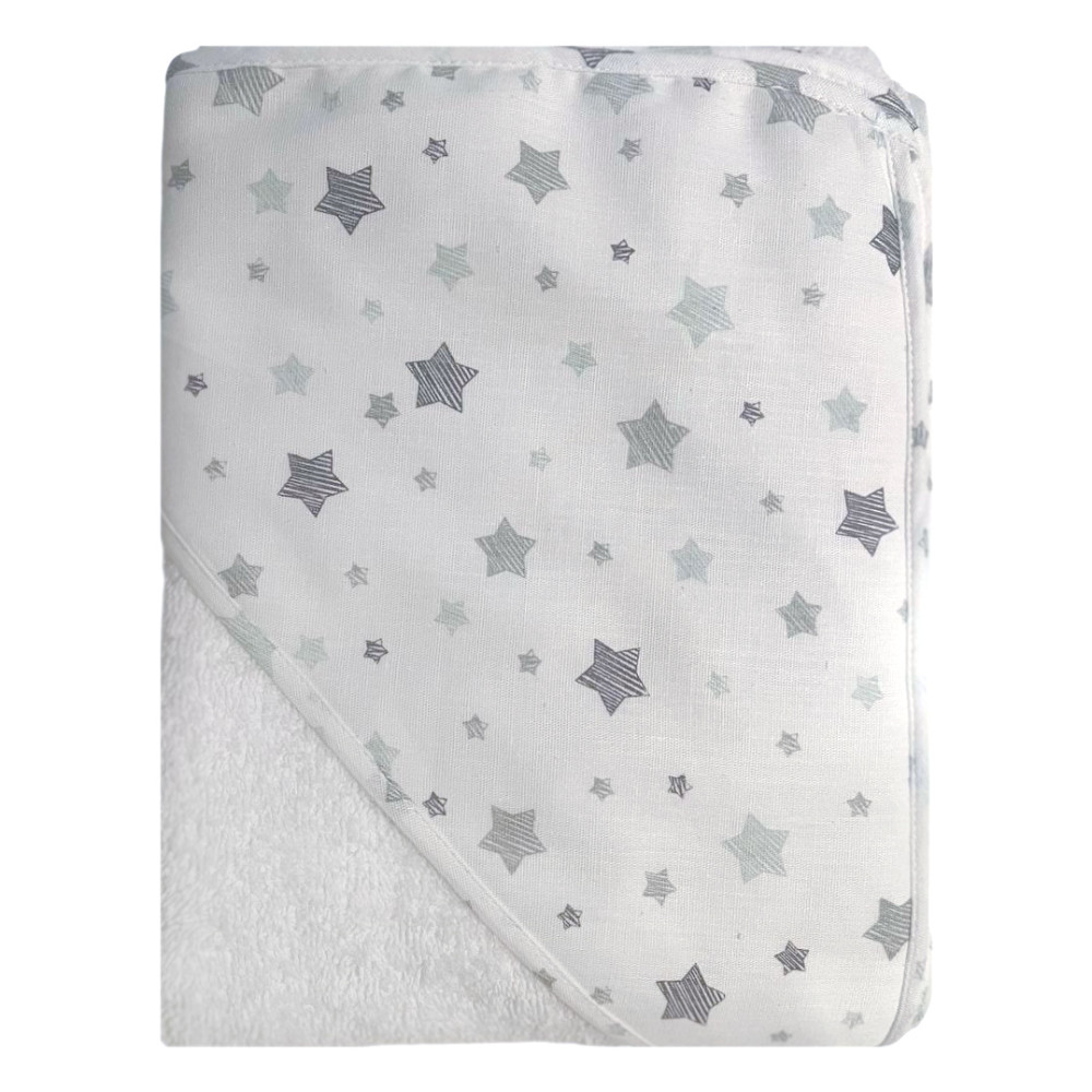 Полотенце-уголок SoundSleep Stars махровое 90х90см белое (2800004794107)