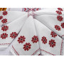 Set of napkins 6 pcs SoundSleep Our Traditions hand embroidery 30x30 cm white with red (2800004806541)