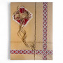 Set of napkins 6 pcs SoundSleep Ethno hand embroidery linen 30x30 cm sand with red (2800004806572)