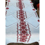 Tablecloth with napkins 6 pcs SoundSleep Our Traditions hand embroidery 140x240 cm white with red (2800004806558)
