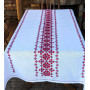 Tablecloth with napkins 6 pcs SoundSleep Our Traditions hand embroidery 140x240 cm white with red (2800004806558)