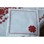 Tablecloth with napkins 6 pcs SoundSleep Our Traditions hand embroidery 140x240 cm white with red (2800004806558)