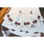 Set of napkins 6 pcs SoundSleep Ethno hand embroidery linen 30x30 cm sand with red (2800004806572)