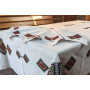 Set of napkins 6 pcs SoundSleep Ethno hand embroidery linen 30x30 cm sand with red (2800004806572)