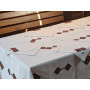 Set of napkins 6 pcs SoundSleep Ethno hand embroidery linen 30x30 cm sand with red (2800004806572)