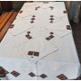 Set of napkins 6 pcs SoundSleep Ethno hand embroidery linen 30x30 cm sand with red (2800004806572)