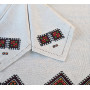 Set of napkins 6 pcs SoundSleep Ethno hand embroidery linen 30x30 cm sand with red (2800004806572)