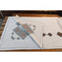 Tablecloth with napkins SoundSleep Ethno hand embroidery linen 140x240 cm sand with red (2800004806589)