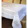 Tablecloth SoundSleep Wedding Traditions hand embroidery with cutting 140x240 cm white (2800004806596)