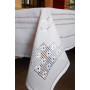 Tablecloth with napkins 6 pcs SoundSleep Wedding Traditions hand embroidery with cutting 140x240 cm white (2800004806602)