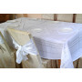 Tablecloth with napkins 6 pcs SoundSleep Wedding Traditions hand embroidery with cutting 140x240 cm white (2800004806602)
