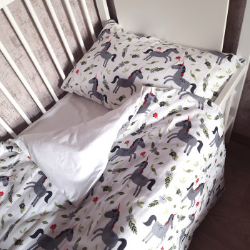 SoundSleep Unicorn muslin pillowcase set 40x60 cm white (2800004807197)