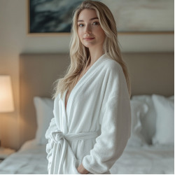 Халат SoundSleep Kimono Levita махровий унісекс XL 400г білий (2800004645454)