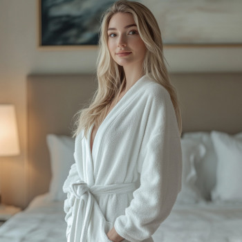 Халат SoundSleep Kimono Levita махровий унісекс XL 400г білий (2800004645454)
