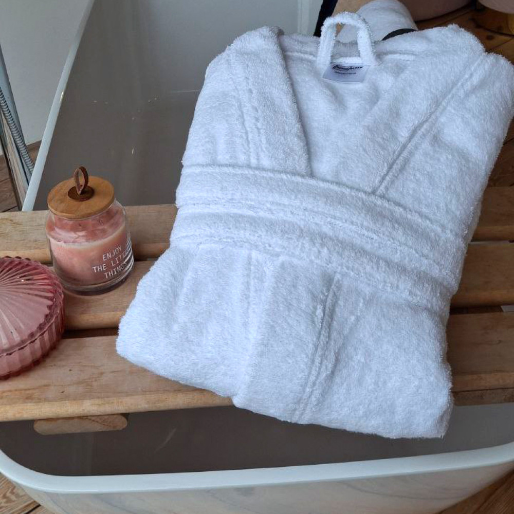 Халат SoundSleep Kimono Levita махровий унісекс XL 400г білий (2800004645454)