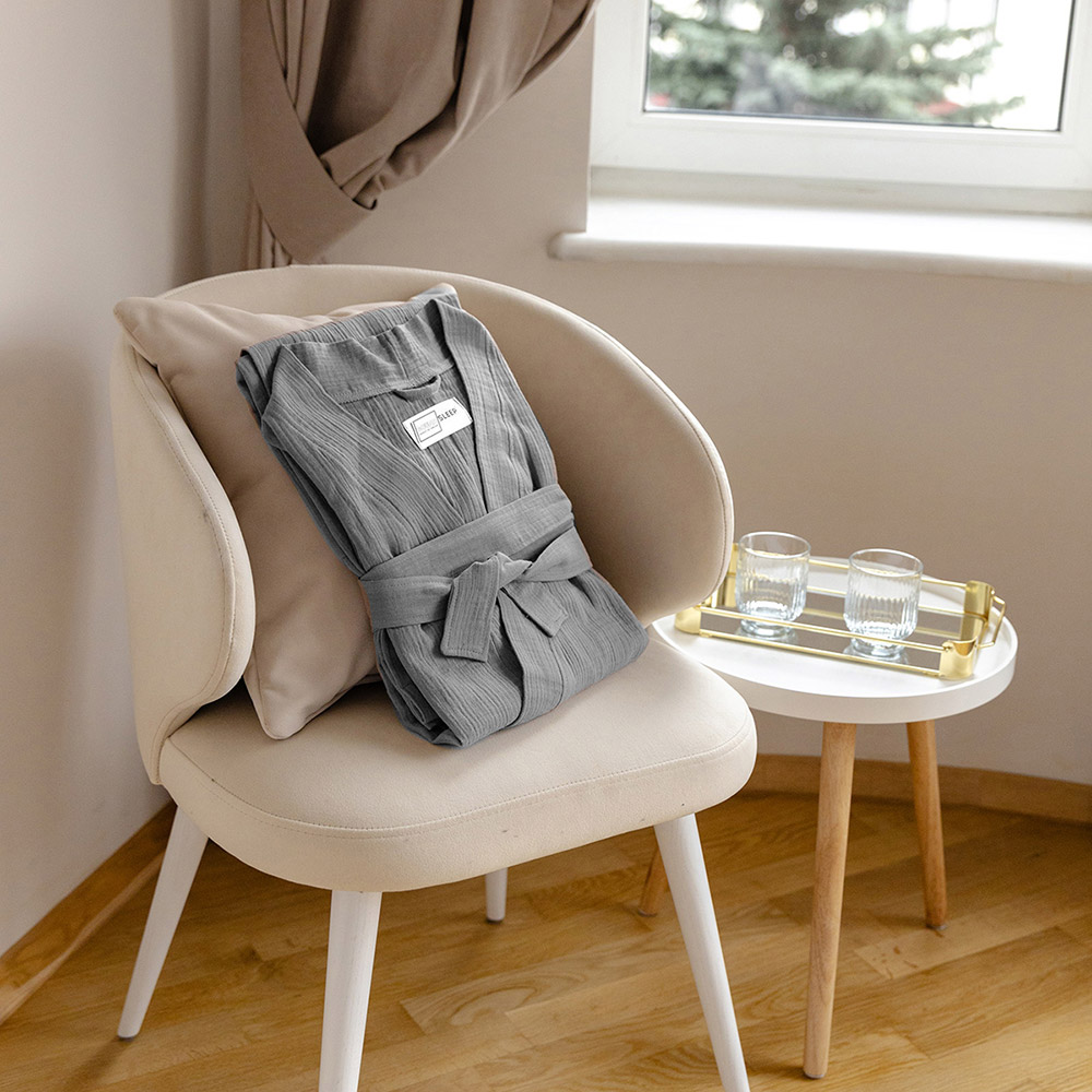 Халат SoundSleep Кимоно Muslin Graphite короткий L графит (2800004786058)