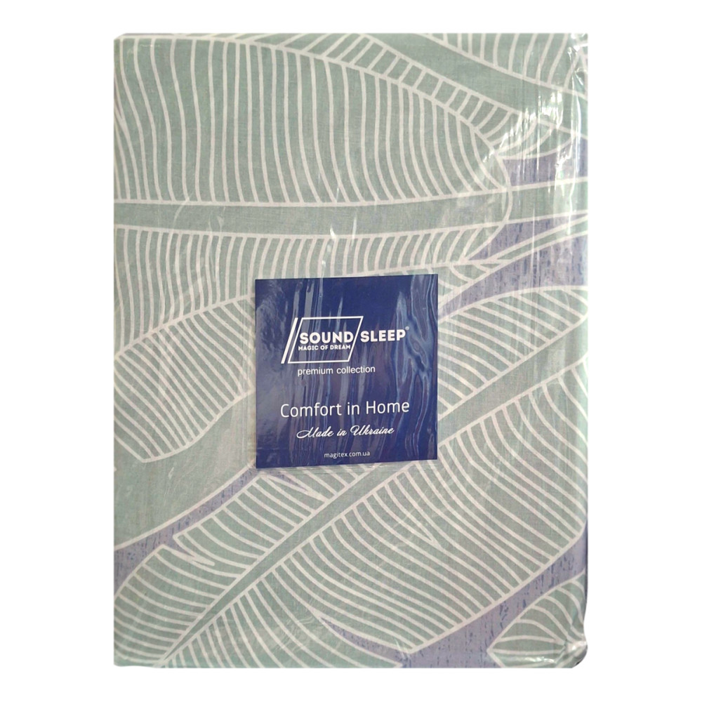 Комплект постільної білизни SoundSleep Banana Leaves бязь Двоспальний 175х215 см бузковий (2800004783606)