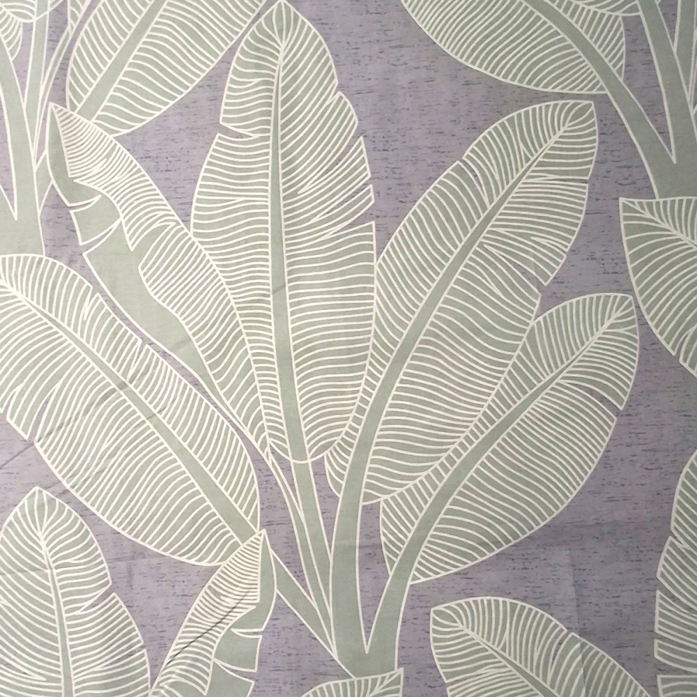 Комплект постільної білизни SoundSleep Banana Leaves бязь Двоспальний 175х215 см бузковий (2800004783606)