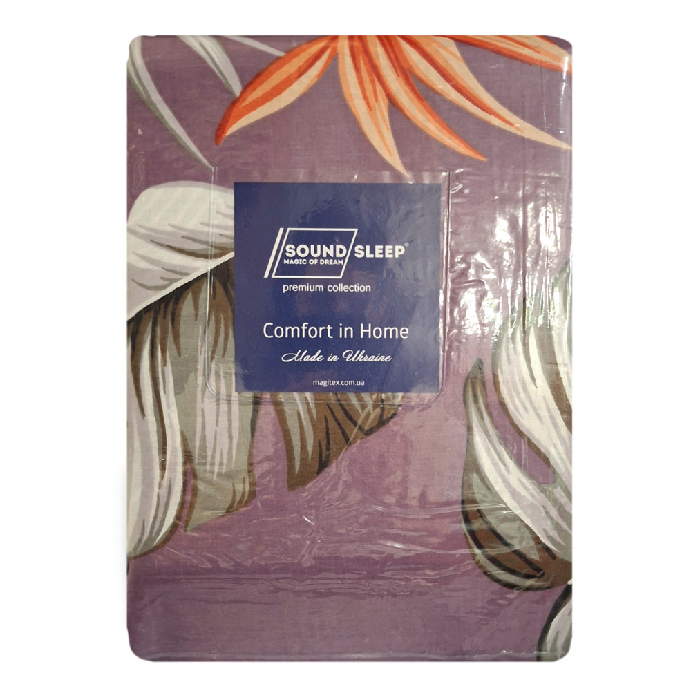 Комплект постельного белья SoundSleep Tropic Night бязь Евро 200х220 см сиреневый (2800004783637)