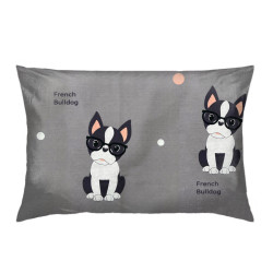 Наволочка SoundSleep French bulldog безь 50х70 см серая (2800004807098)