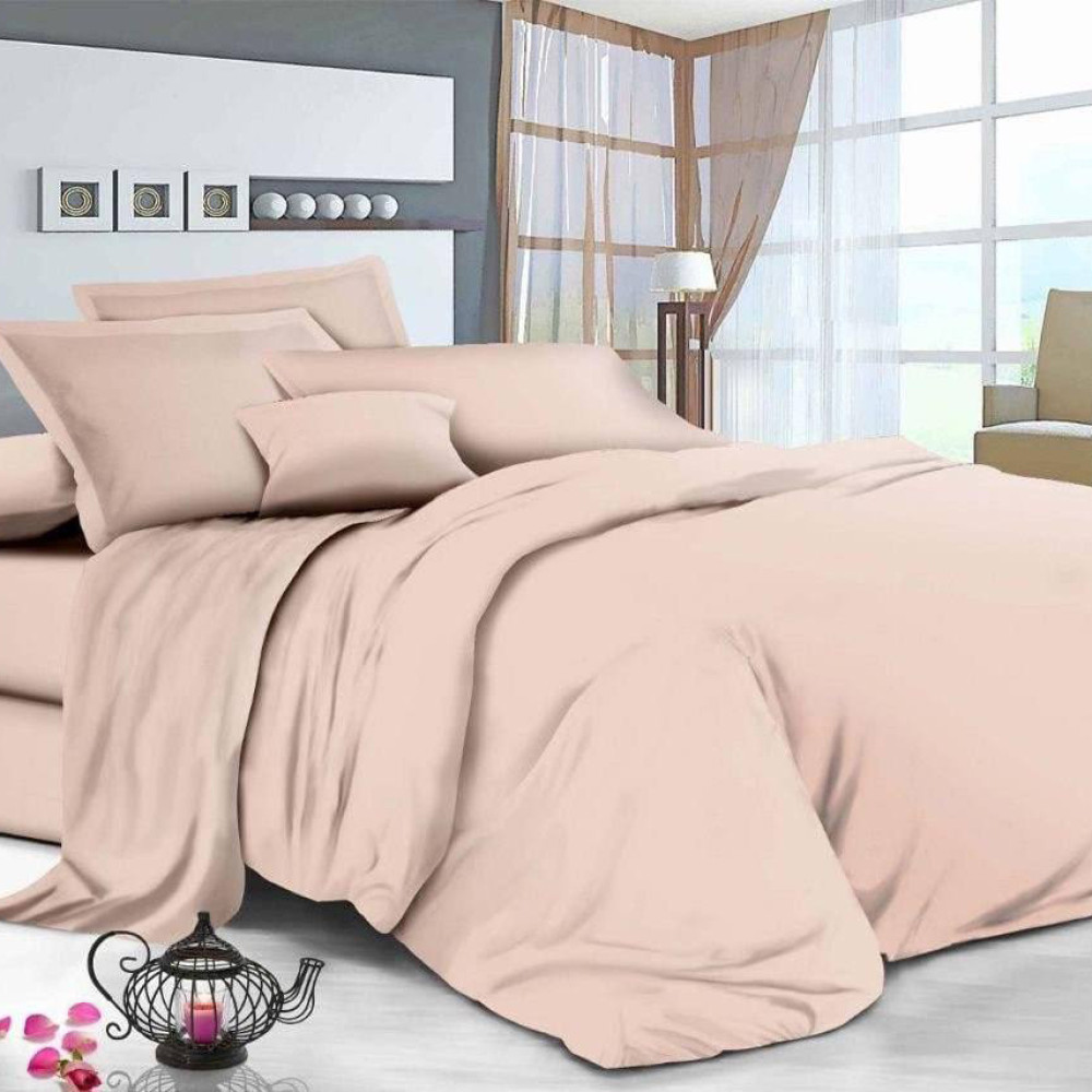 Комплект постільної білизни SoundSleep Manner Powder бязь Односпальний 143х210 см пудровий (2800004818971)