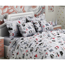 Bed linen set SoundSleep Grey Owls teenage