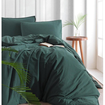 Комплект постільної білизни SoundSleep Stonewash Adriatic dark green євро зелений (92670563)