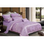 Bed linen set Luxury violet SoundSleep satin-jacquard purple euro