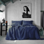 Льняное постельное белье SoundSleep Muse blue евро