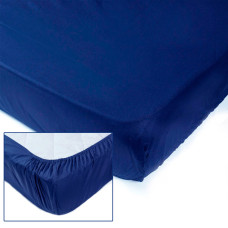 Простынь на резинке SoundSleep Dyed Dark blue ранфорс 160х200 см