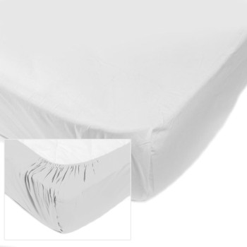 Простирадло на гумці SoundSleep Dyed White ранфорс 200x200 см