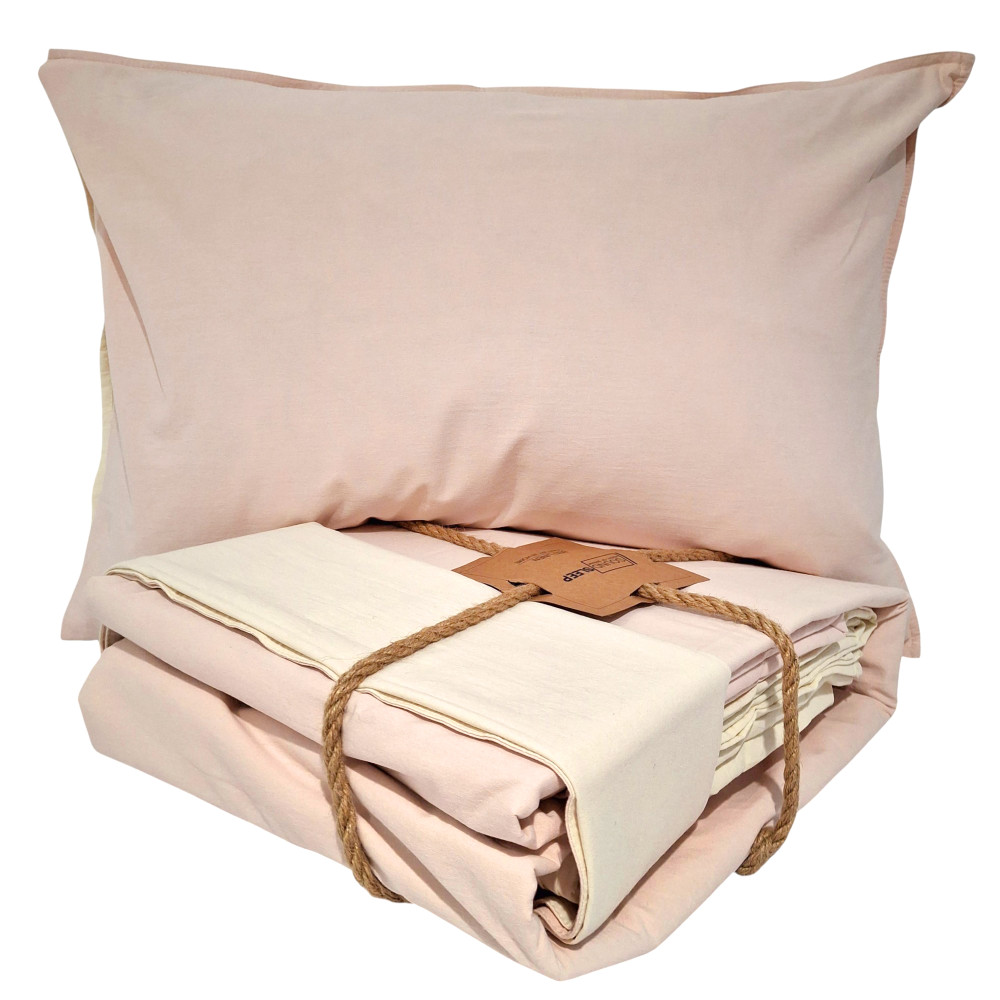 SoundSleep Stonewash Doble Pink Milk Family bedding set 160x220 cm pink-milk (2800004763684)