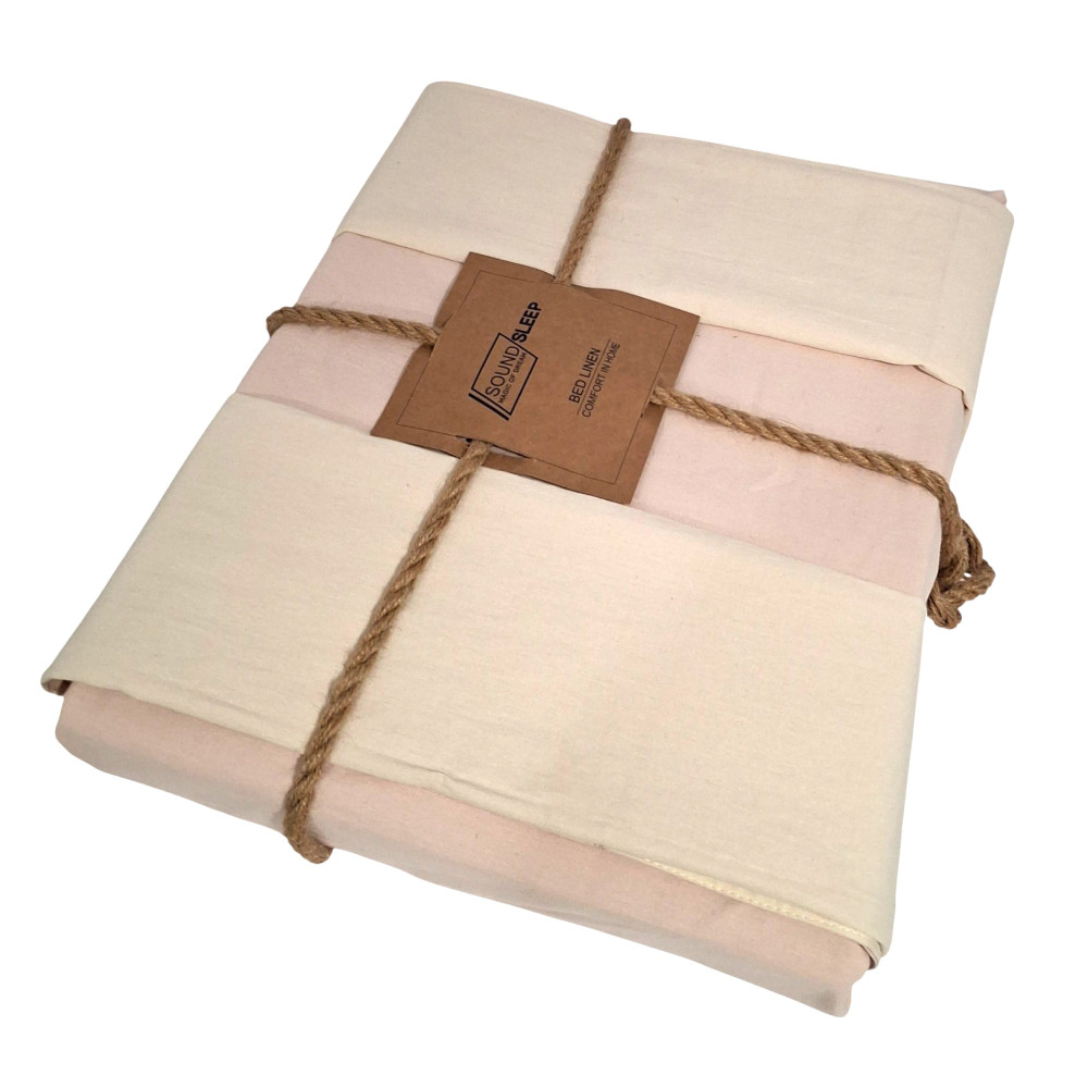 SoundSleep Stonewash Doble Pink Milk Family bedding set 160x220 cm pink-milk (2800004763684)
