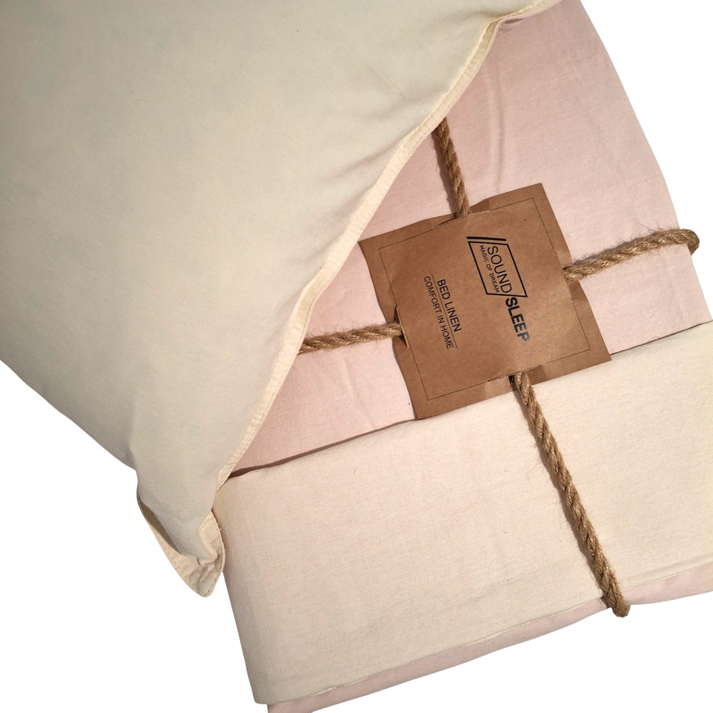 SoundSleep Stonewash Doble Pink Milk Family bedding set 160x220 cm pink-milk (2800004763684)