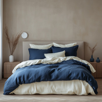 SoundSleep Stonewash Doble Dark Blue Milk bedding set 160x220 cm blue-milk one and a half (2800004763691)