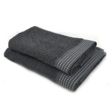 Towel SoundSleep Andora jacquard 50x90 cm graphite-steel