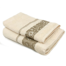 Towel SoundSleep Leila jacquard terry 50x90 cm milk-coffee