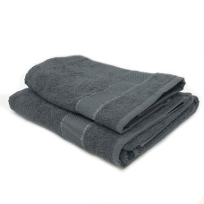 Towel SoundSleep Dobby Rotterdam terry 70x140 cm graphite-steel