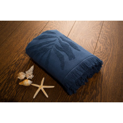 Рушник пляжний жакардовий SoundSleep Hawaii dark blue 100х150 см