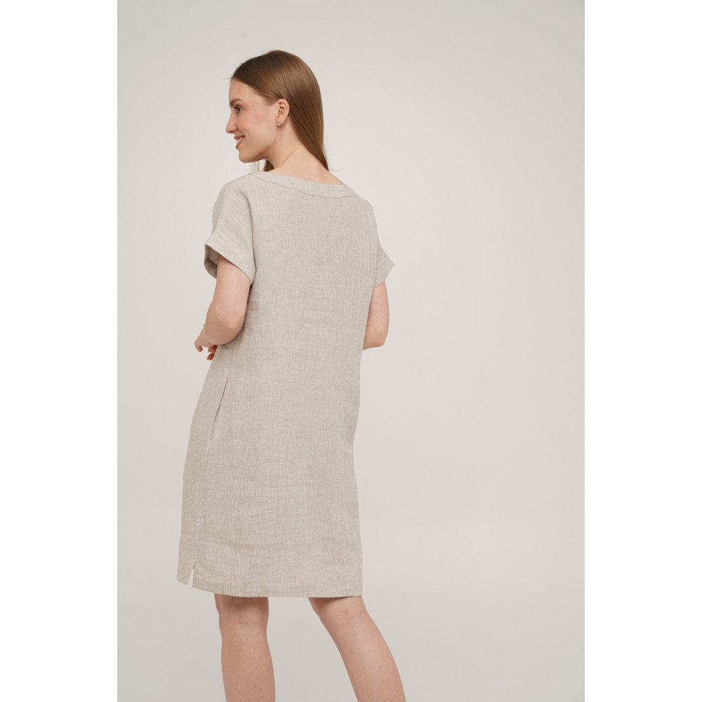 Платье льняное короткое Linen SoundSleep натуральное размер L