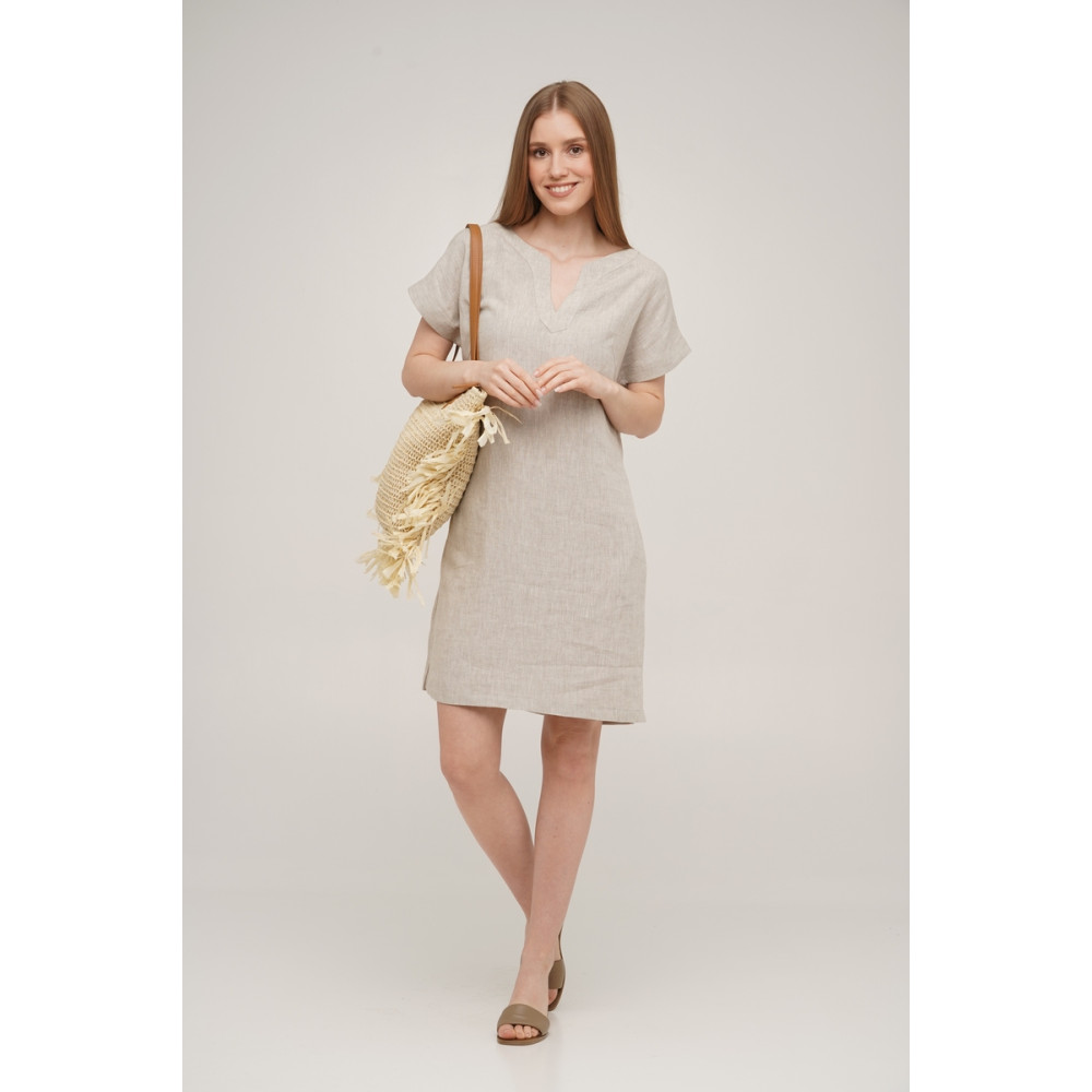 Платье льняное короткое Linen SoundSleep натуральное размер L