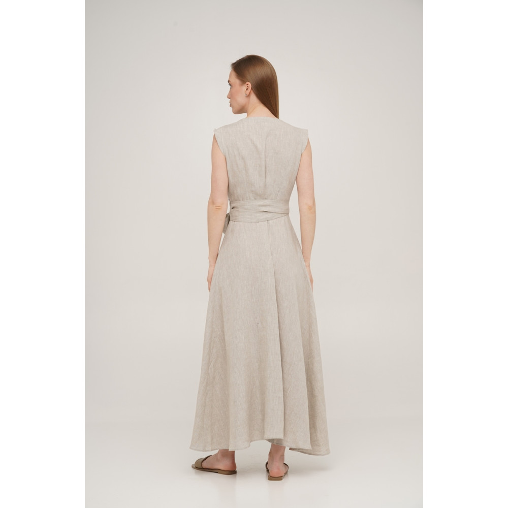 Платье на запах льняное Linen SoundSleep натуральное размер xxl