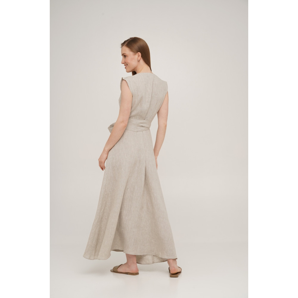 Платье на запах льняное Linen SoundSleep натуральное размер xl