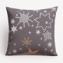Decorative pillowcase SoundSleep Stars 50x50 cm calico chocolate (2800004904056)